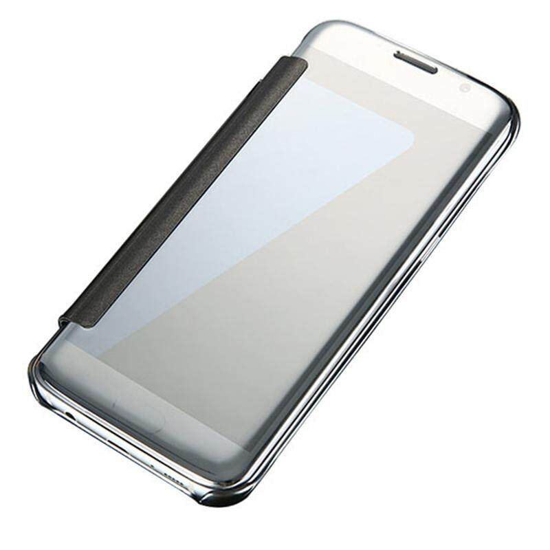 Untuk Samsung Galaksi A9100/A9 Pro Mewah Pelapisan Cermin Case Jendela Tampilan Lipat Kulit Sarung-Internasional