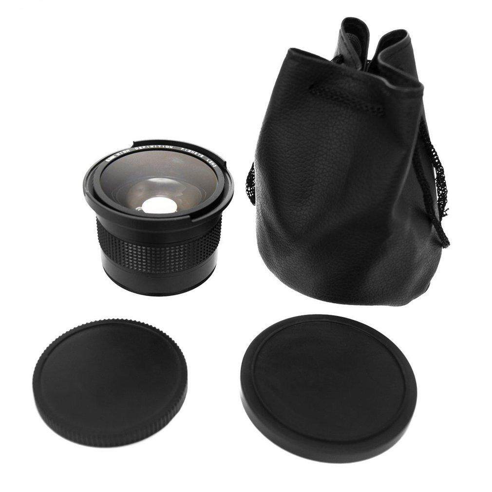 0.35X58 Mm Kamera Super HD Mata Ikan Sudut Lebar Lensa dengan Macro untuk Canon EOS