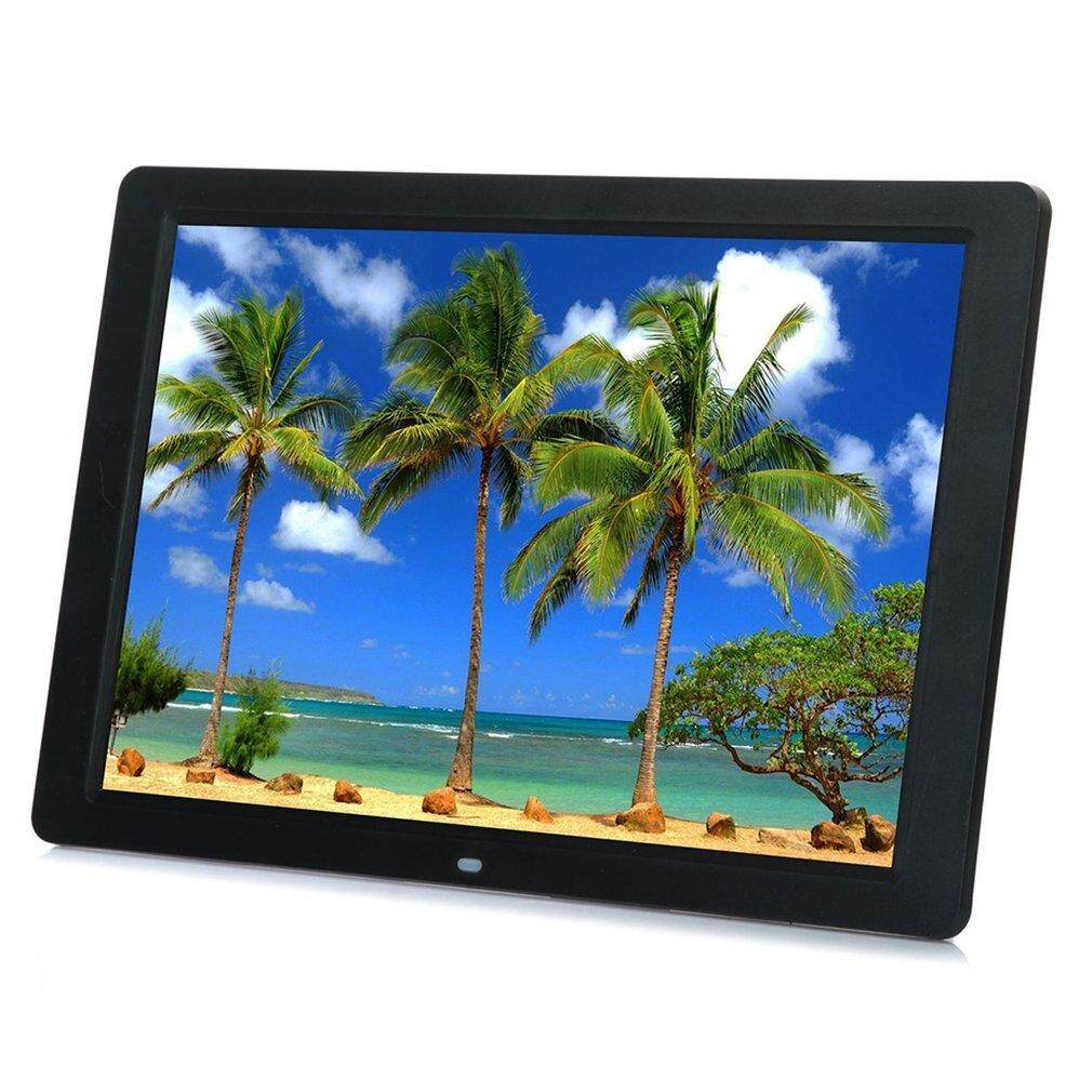 1280 * 800 digital 15 inci HD TFT-LCD foto gambar bingkai Jam Alarm MP3 MP4 Movie Player dengan Remote Control kami pasang hitam