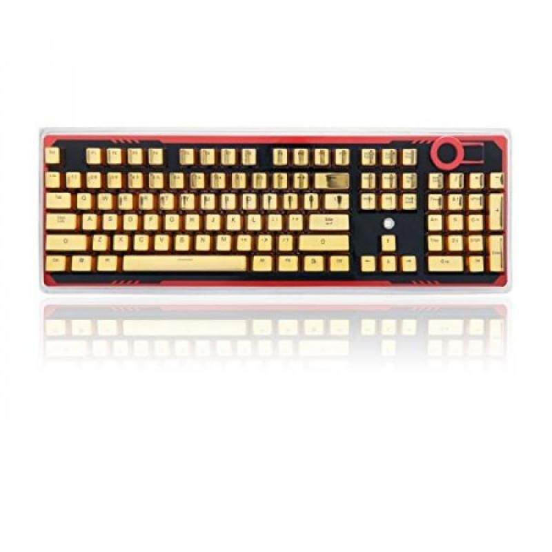 Redragon A101G 104 PBT Double Shot Injection Backlit Metallic Electroplated Gold Color Keycaps for Mechanical Switch Keyboards with Key Puller Singapore