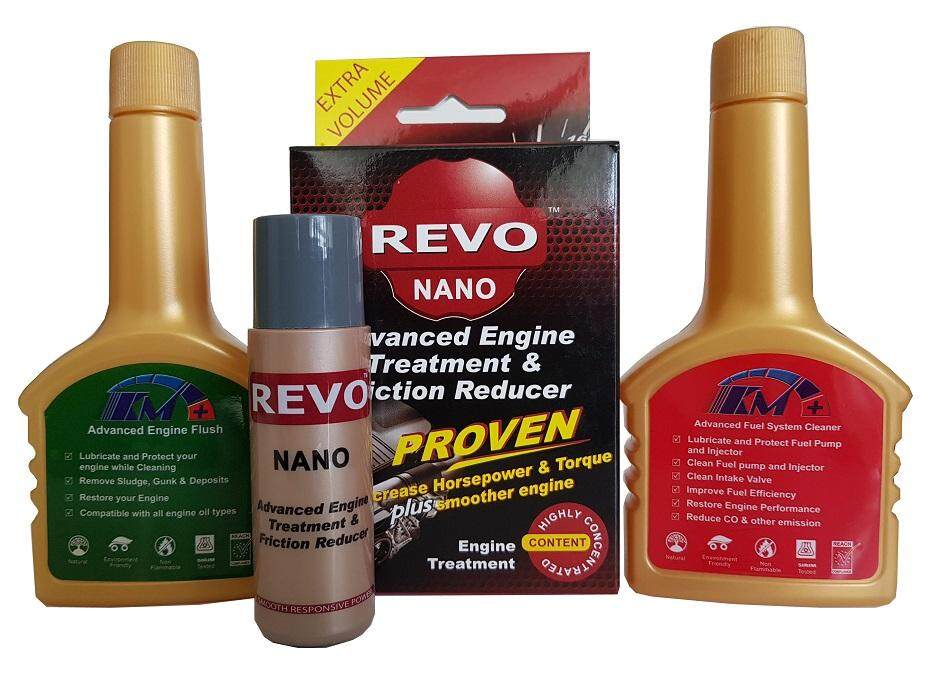 REVO Nano Advanced Engine Treatment + KM+ Advanced Engine Flush + KM+ Advanced Fuel Injector