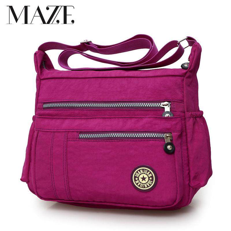 MAZE Sport Nylon Sling Bag Multi Compartment Cross Body Casual Bag