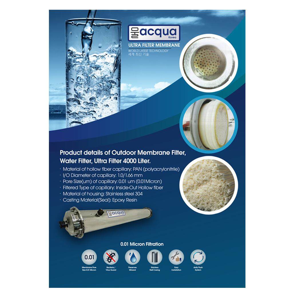 ACQUA4000 Liter, Outdoor Water Filter, Ultra Membrane 0.01 micron