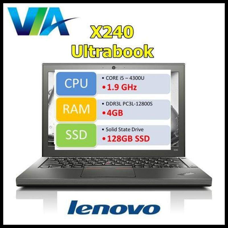Refurb Laptop Lenovo X240 Ultrabook~Core i5~4Gb~128Gb SSD~W10 Malaysia