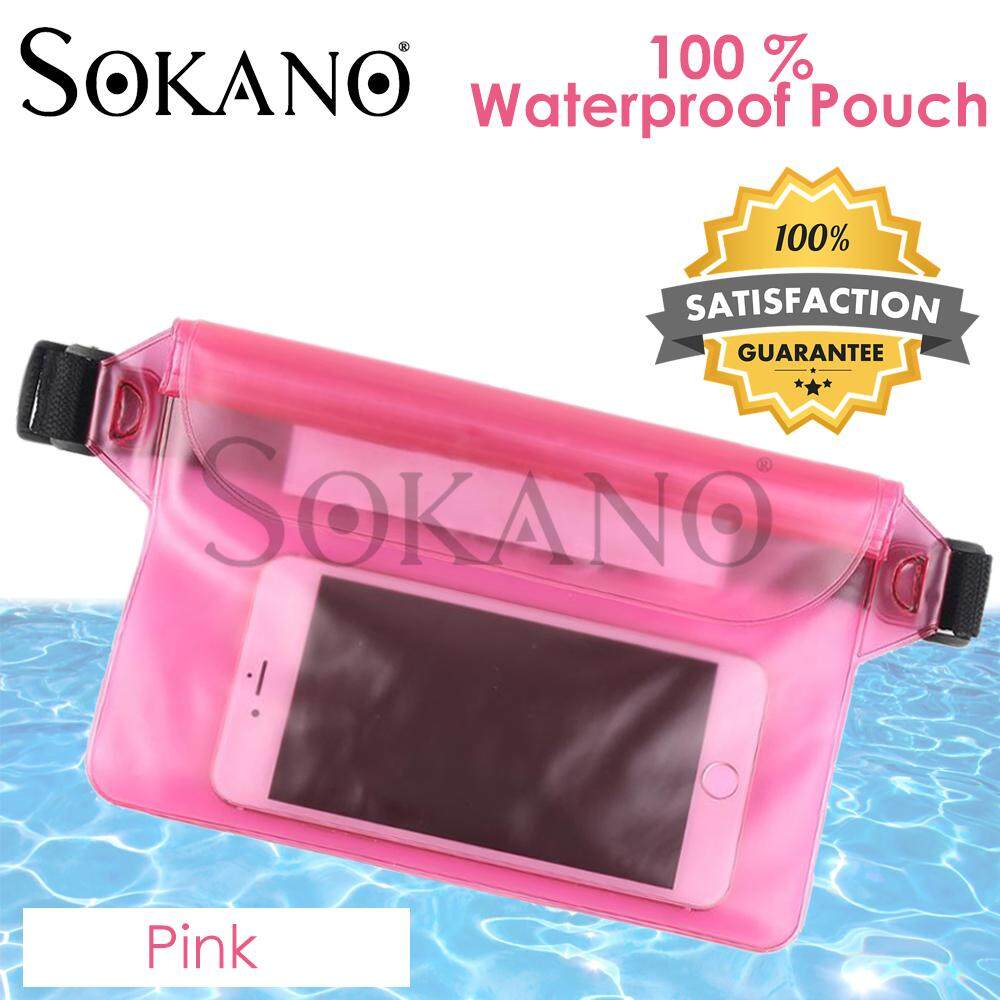 SOKANO Waterproof Travel and Outdoor Waist Pouch- Pink