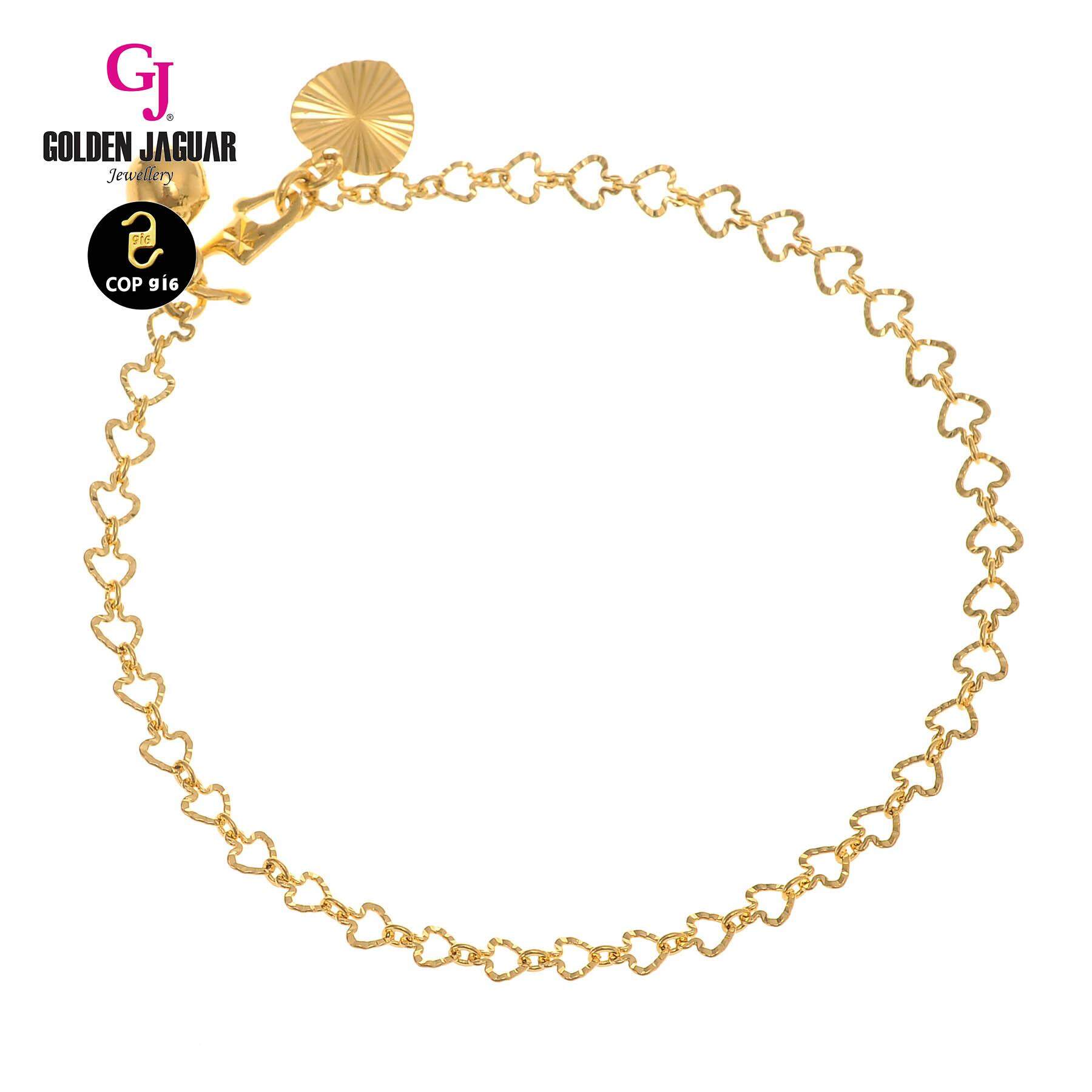 GJ Jewellery Emas Korea Bracelet - Love Nipis Kikir  4.0 (2660417)