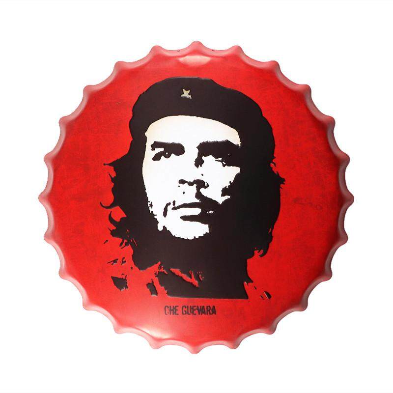 Blechschild Legende Che Guevara mit Flagge Metallschild Wanddeko tin sign