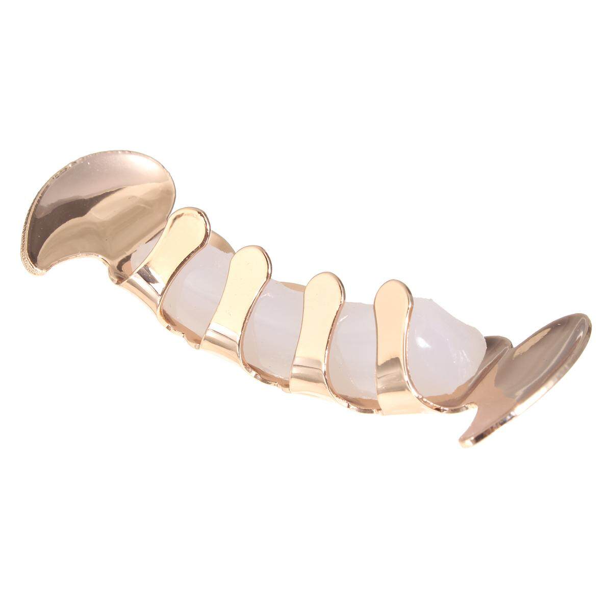 Custom 14k Gold Plated Hip Hop Teeth Grillz Caps Top & Bottom Grill Fang Set # Rose Gold - Intl August 2018 - 5 Custom 14k Gold Plated Hip Hop Teeth Grillz Caps Top & Bottom Grill Fang Set # Rose gold - intl - 5