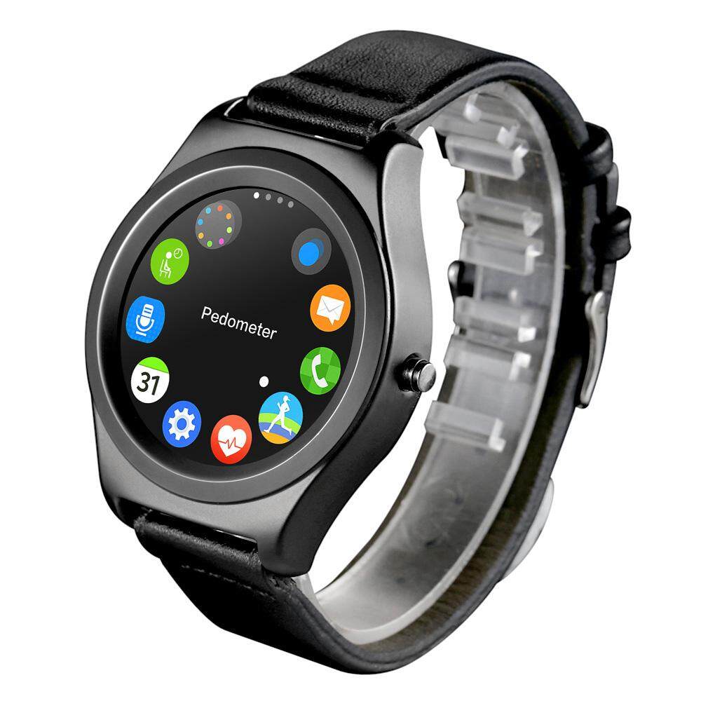Q2 Pintar Jam Tangan MTK2502C 64 MB RAM 128 MB ROM 1.28 Inci Layar Bluetooth 4.0 Kulit Asli untuk iPhone 6 6 Plus 6 S 6 S Plus IOS 7.0 Android 4.4 Bluetooth 4.0 Di Atas Smartphone Panggilan Pengingat Alat Pengukur Langkah-Internasional