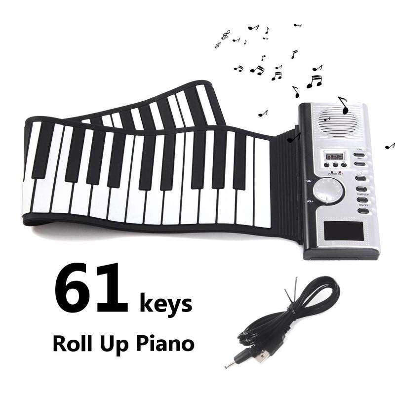 Portable LCD Display 61 Keys Roll Up Digital Electronic Soft Keyboard Piano Gift Malaysia
