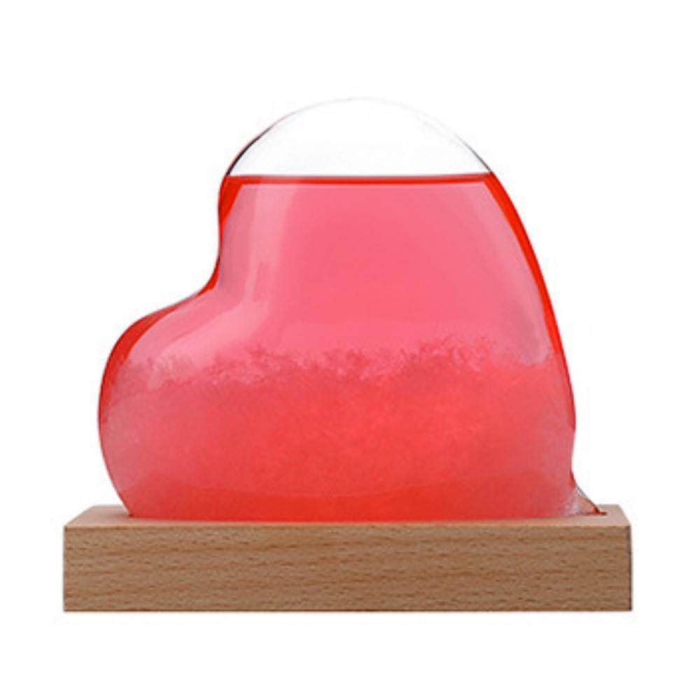 Yoggus Desktop Bergaya Kreatif Kerajinan Kaca Botol Cuaca Perkiraan Botol Barometer (Jantung)-Internasional