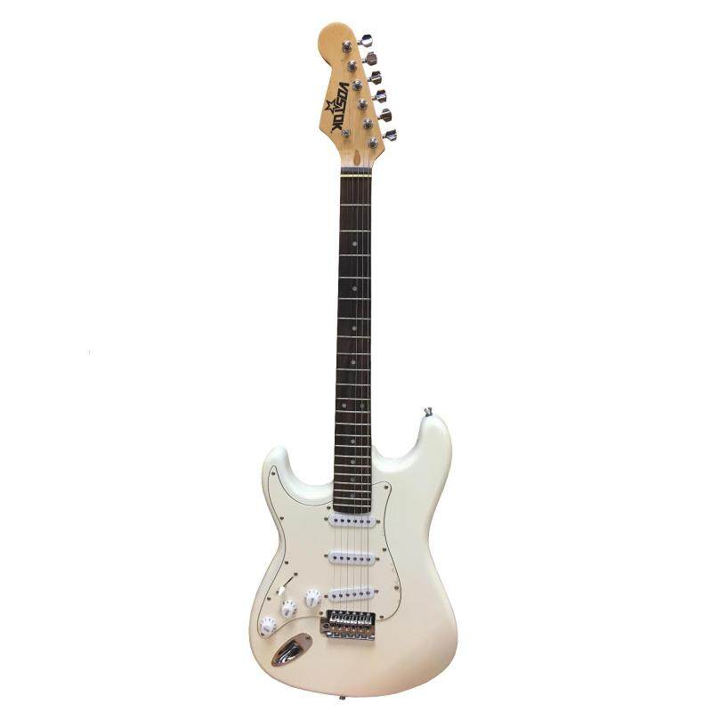 Vostok Left Handed Electric Guitar -Stratocaster Designed-White Malaysia