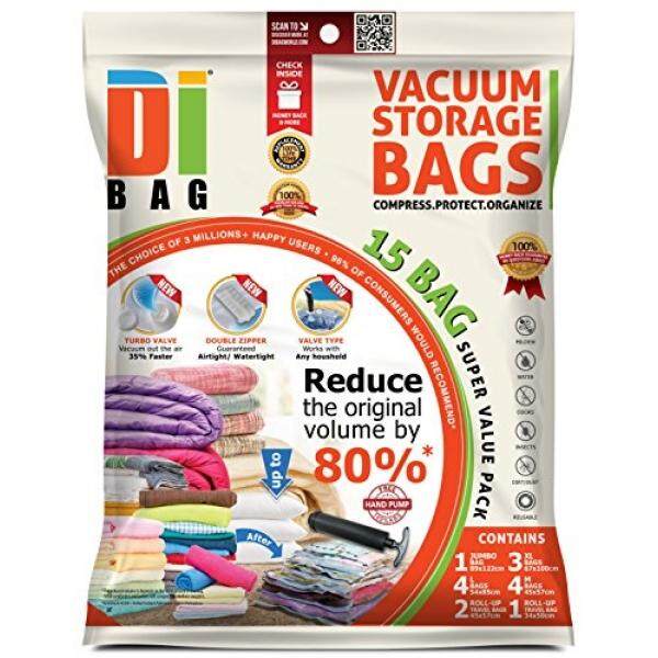 Ruang Saver Herbaworks Penyimpanan Tas-15 Premium Perjalanan Ruang Bags Ukuran: jumbo XL Besar & Medium-2X Tertutup Kompresi Kantong Plastik Anda Penyimpanan Pakaian, seprei Daftar Harga Pengemasan-Dibag-Internasional