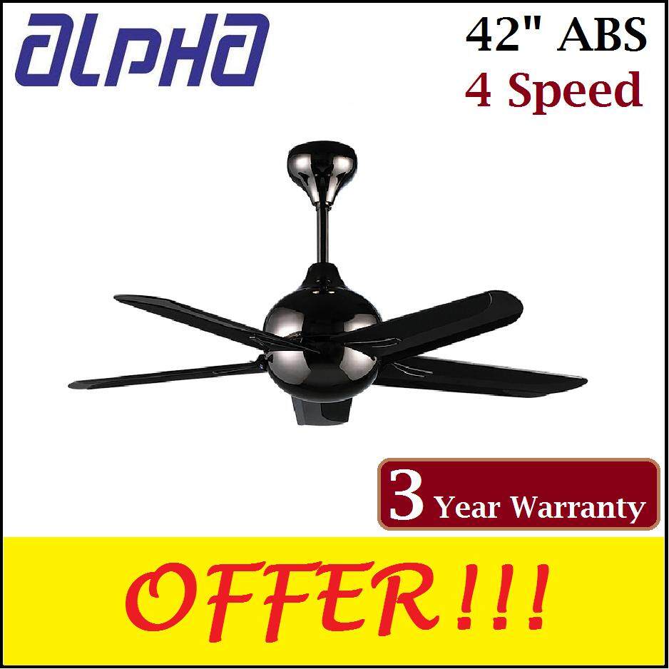 Alpha Remote Ceiling Fan 42 Inch Af838 4 Sd Black Malaysia