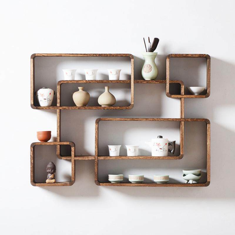 Antique Vintage Wooden Floating Shelf Shelves Wall Display Unit Intl Singapore