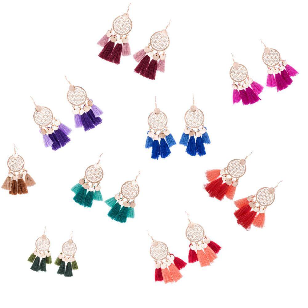 Elegant Bohemian Earrings Long Tassel Fringe Boho Dangle Earrings September 2018 - 3 Elegant Bohemian Earrings Long Tassel Fringe Boho Dangle Earrings - 3