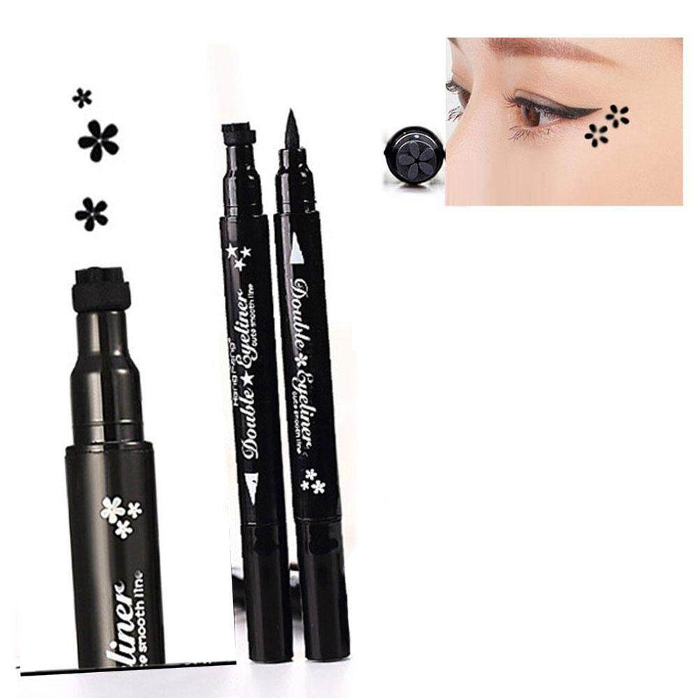 leegoal Eyeliner Pencil Pen With Eye Makeup Stamp,Waterproof Double Sided Long Lasting Seal Eyeliner Cosmetics Tool(Flower) - intl Philippines