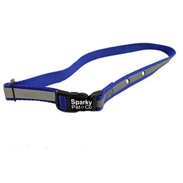 Sparky PetCo Invisible Fence compatible Reflective Blue Dog Collars 1