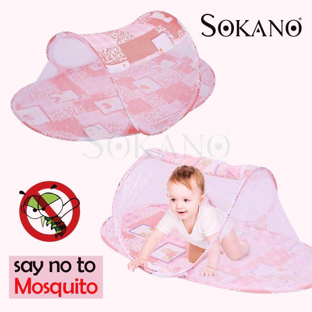 SOKANO Folding Baby Kids Mosquito Net Kelambu Khemah Tent Infant Mattress Mat Bed