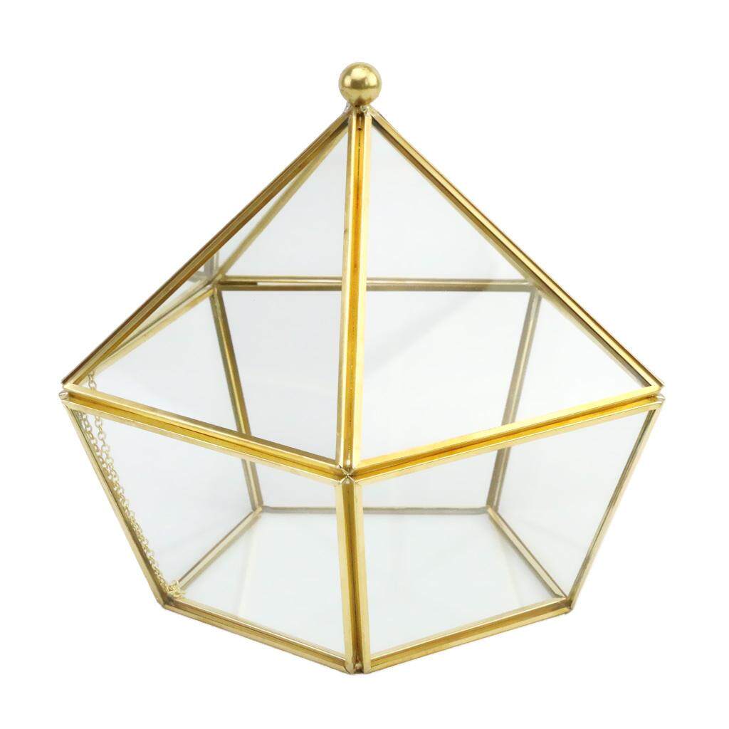 BolehDeals Glass Geometric Terrarium Tabletop Planter for Air Plants Succulent Fern Moss DIY Wedding Decorative Box (No Plants)