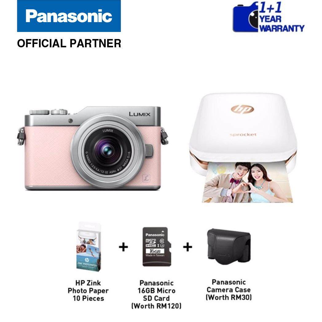 Panasonic Lumix DC-GF9 Mirrorless Camera with 12mm - 32mm Lens Kit (Pink) with HP Sprocket Printer