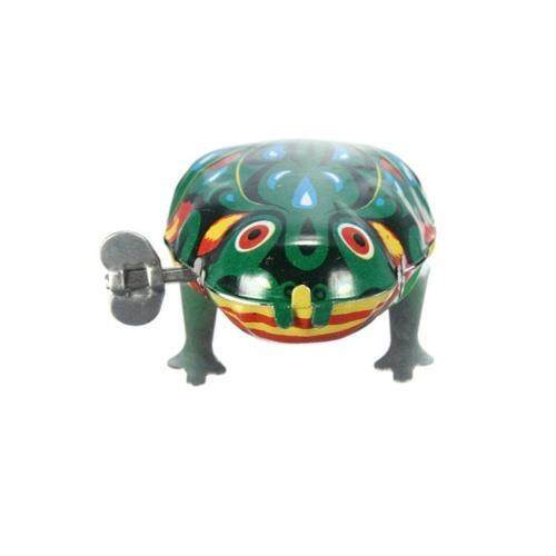 Antik Logam Angin-Hingga Melompat Katak Mesin Jam Tin Toys Klasik Hadiah-Internasional