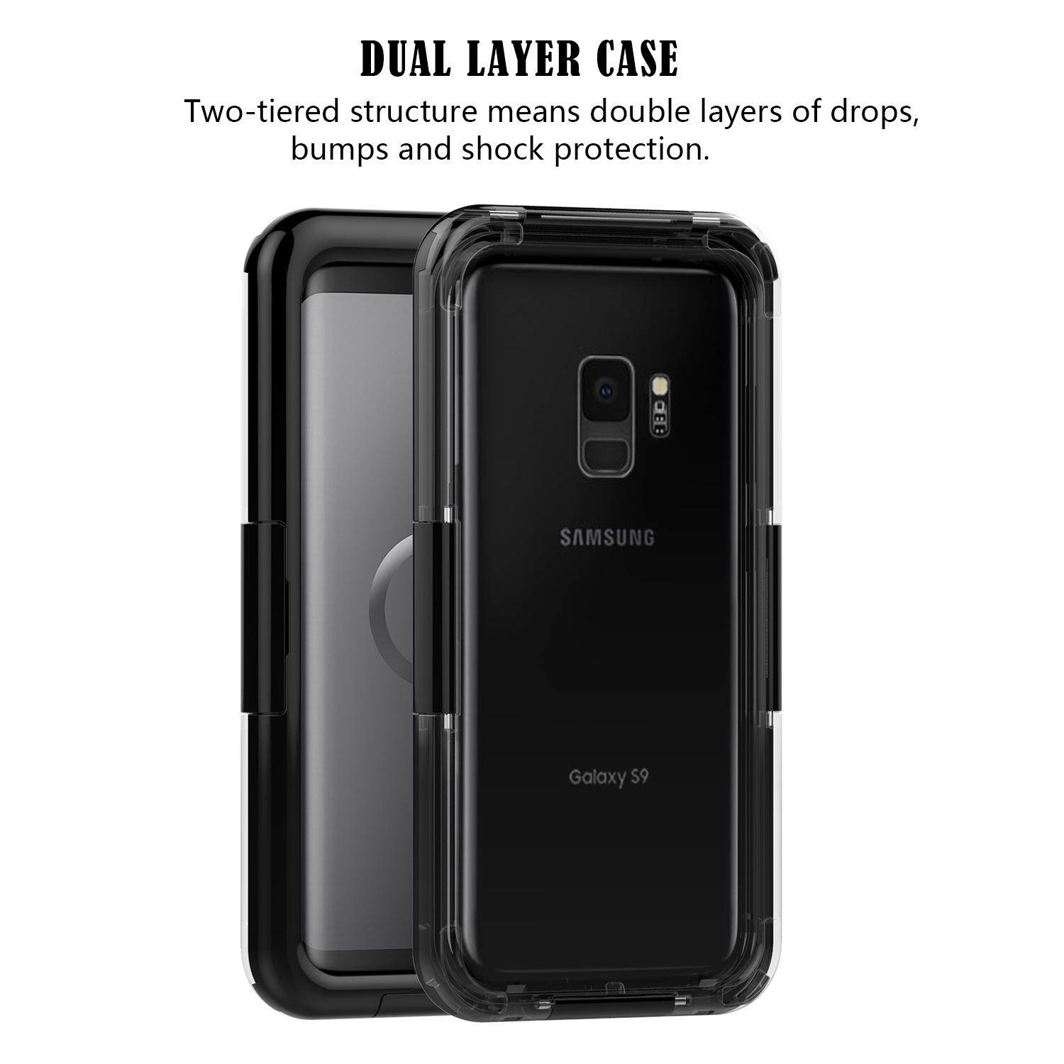 Moonmini Penuh Badan Di Bawah Air Anti-Air Anti Guncangan Tahan Debu Dirtproof Case Sarung Pelindung untuk Samsung Galaksi S9-Internasional