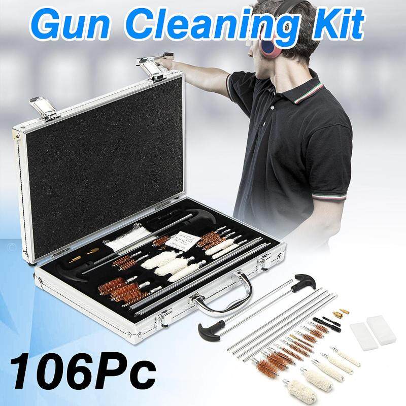 106Pc Universal Cleaning Kit Rifle Pistol Handgun Shotgun Firearm Cleaner
