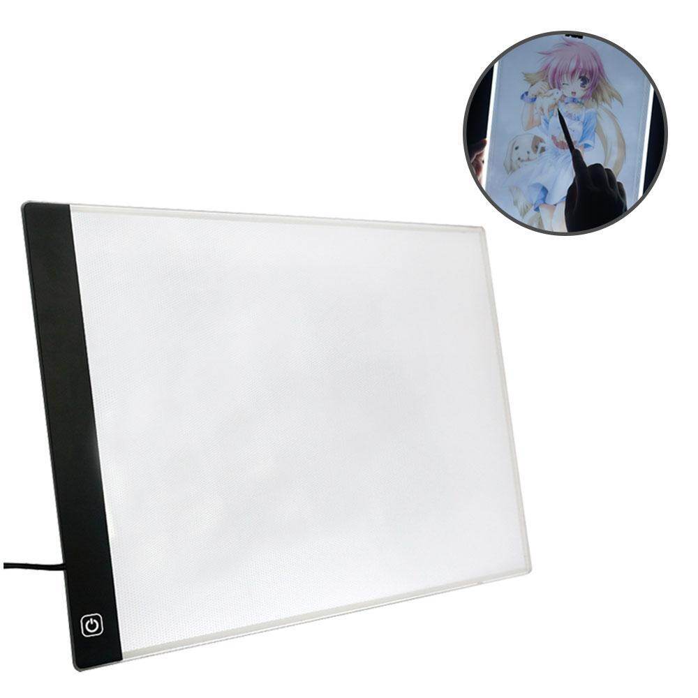 Yugos LED Papan Salin, super Tipis A4 Kotak Lampu Bantalan Pelacak LED Seni Papan Gambar USB Power Alas Lampu untuk Para Profesional dan Mahasiswa-Intl