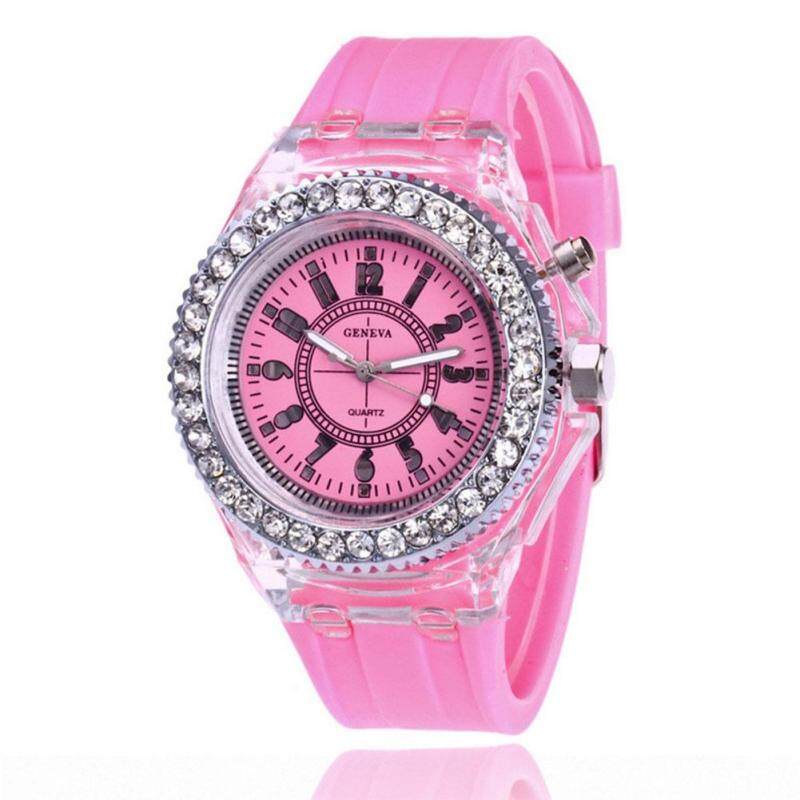 Nơi bán Big Sale Students LED Silicone Diamond Style Wristwatch Digital Scale Quartz Watches Fashion Watch