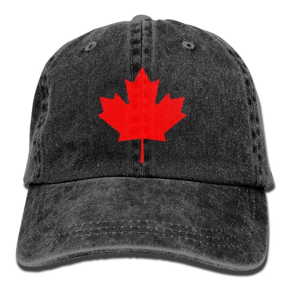 Richard Dapat Diedit Latar Belakang Merah Kanada Maple Daun Souvenir Dewasa Kapas Dicuci Denim Perjalanan Topi Topi Disesuaikan Alami-Internasional
