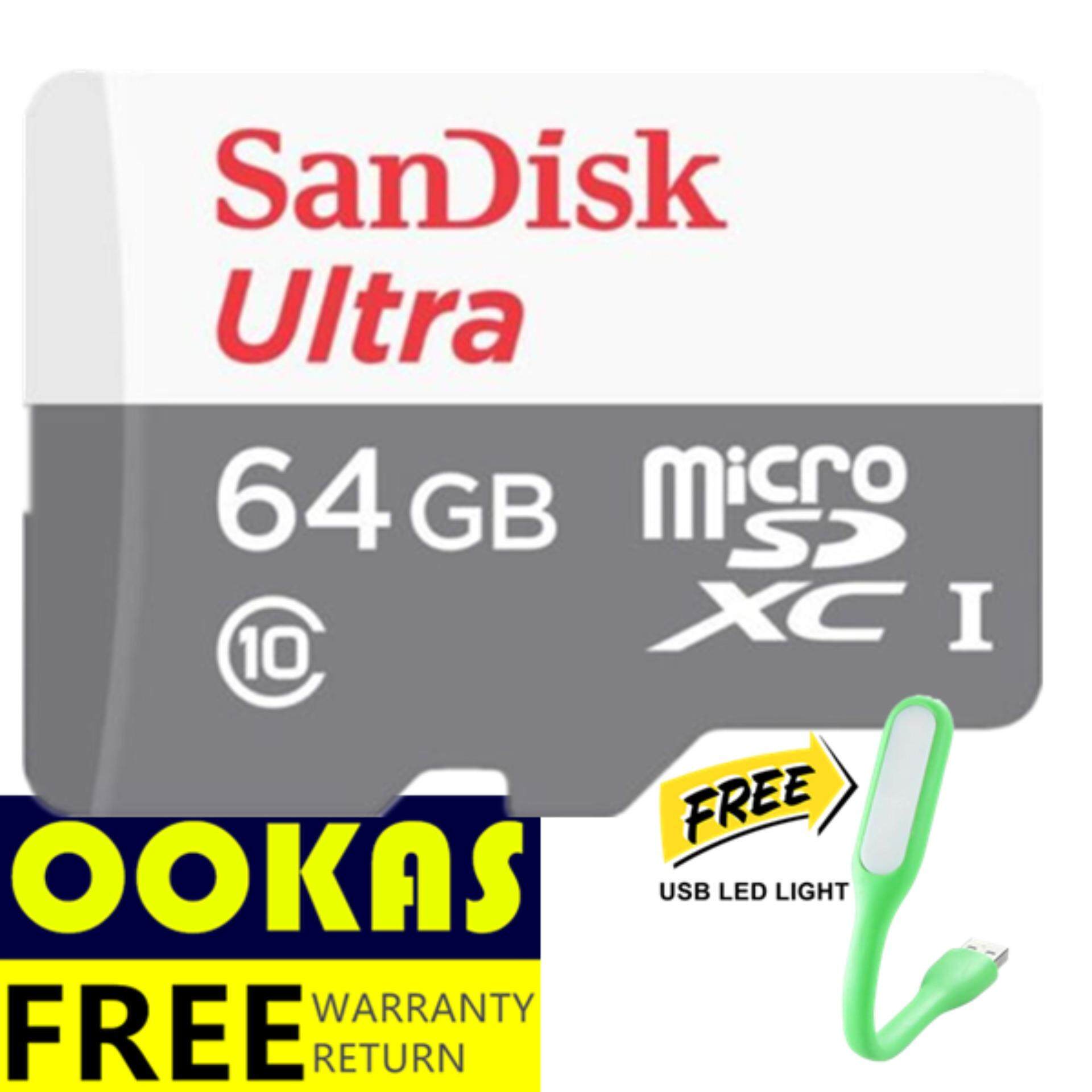 SanDisk Ultra 64GB 32GB 80MB S C10 MicroSDHC UHS I Micro SD Memory