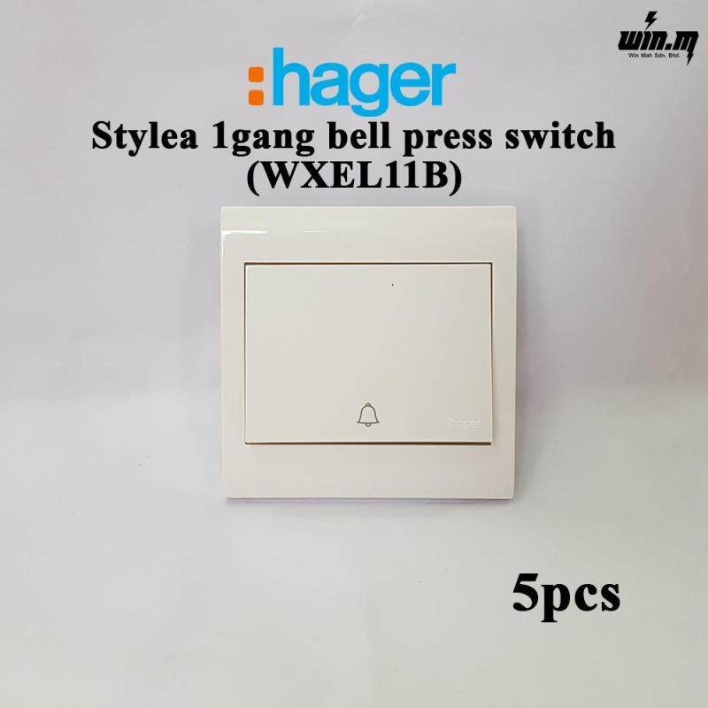 (5PCS) Hager Stylea Bell Switch WXEL11B