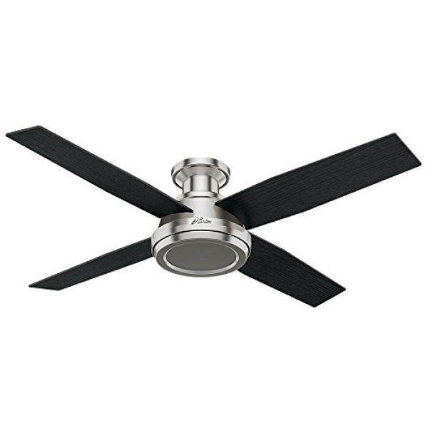 Hunter Fan Company At Best In Hunter 59247 Dempsey Low Profile Brushed Nickel Ceiling Fan With Remote 52 Intl