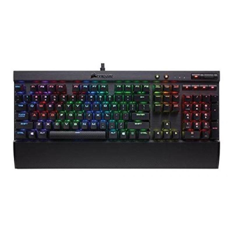 CORSAIR KUX RGB Mechanical Gaming Keyboard - USB Passthrough & Media Controls - Tactile & Quiet - Cherry MX Brown - RGB LED Backlit Singapore