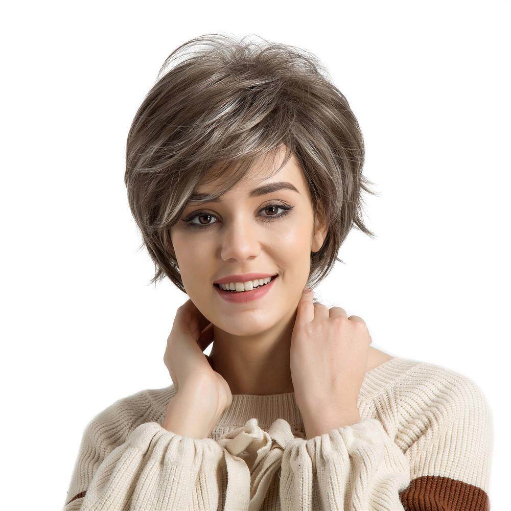 Fashion Wig Short Haircut Wigs Short Human Hair Synthetic Wig PS Wig Cap Erpstore - intl