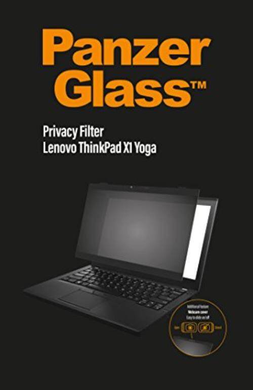 PanzerGlass Privacy Protection Filter for Lenovo ThinkPad X1 Yoga, Webcam cover, Easy attachment and detachment, Anti-glare coating, Blue light reduction, Scratch protection - intl