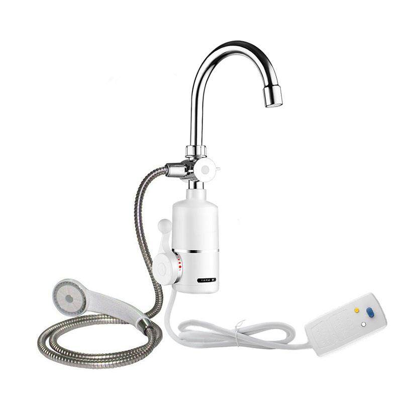 2000W Bathroom Instant Hot Water Tap Electric Water Faucet Tankless Water Heater with Shower Head IPX4 Bath Shower Taps - intl