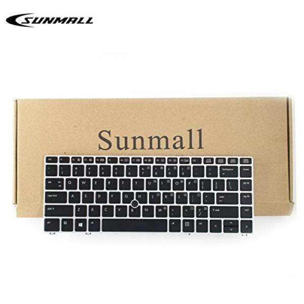 Sunmall Backlit Keyboard Penggantian dengan Perak Bingkai dan Mouse Penunjuk untuk HP EliteBook Folio 9470 M 9480 M Seri Hitam AS Layout (Garansi 6 Bulan) -Internasional