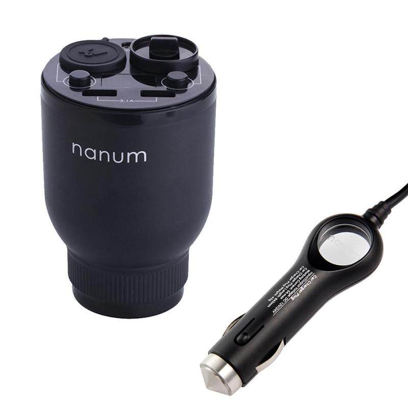 NuodunN Car Essential Oil Diffuser With Dual USB Ports Adapter, Innovative Fogless Air Purifier, Aromatherapy Car Diffuser With Splitter And Safety Hammer Car Charger Plug - Gray Singapore
