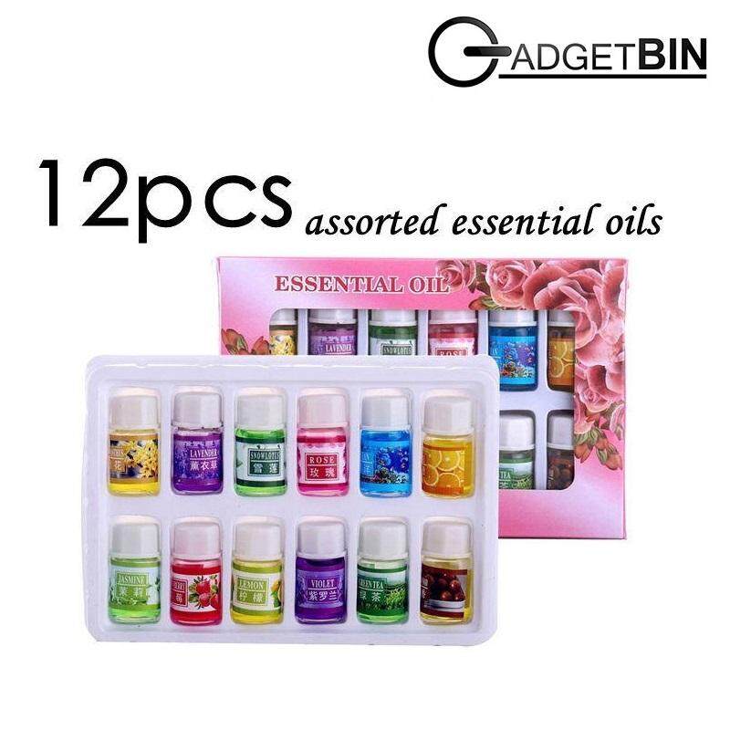 Essential Oil Aroma Oil Set For Spa Yoga Stress Relief Air Humidifier Diffuser (12 Bottles)
