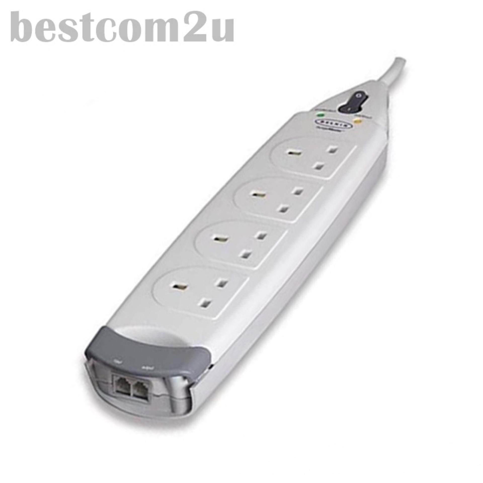 Belkin F9H410SA2M 4 Socket Surge Protector with RJ11 Protection