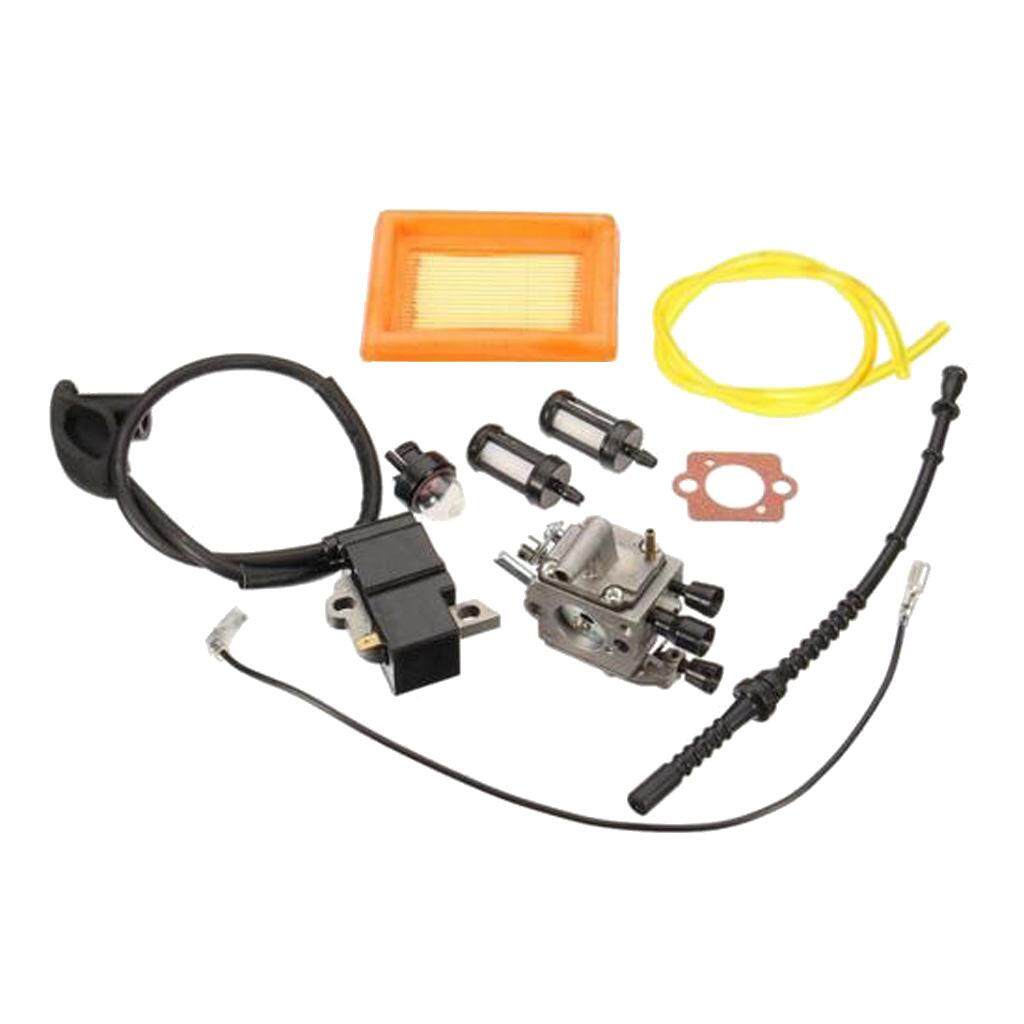 MagiDeal Bộ Chế Hòa Khí Đánh Lửa Lọc Không Khí Dòng cho Stihl FS120 FS200 FS250 FS300-quốc tế