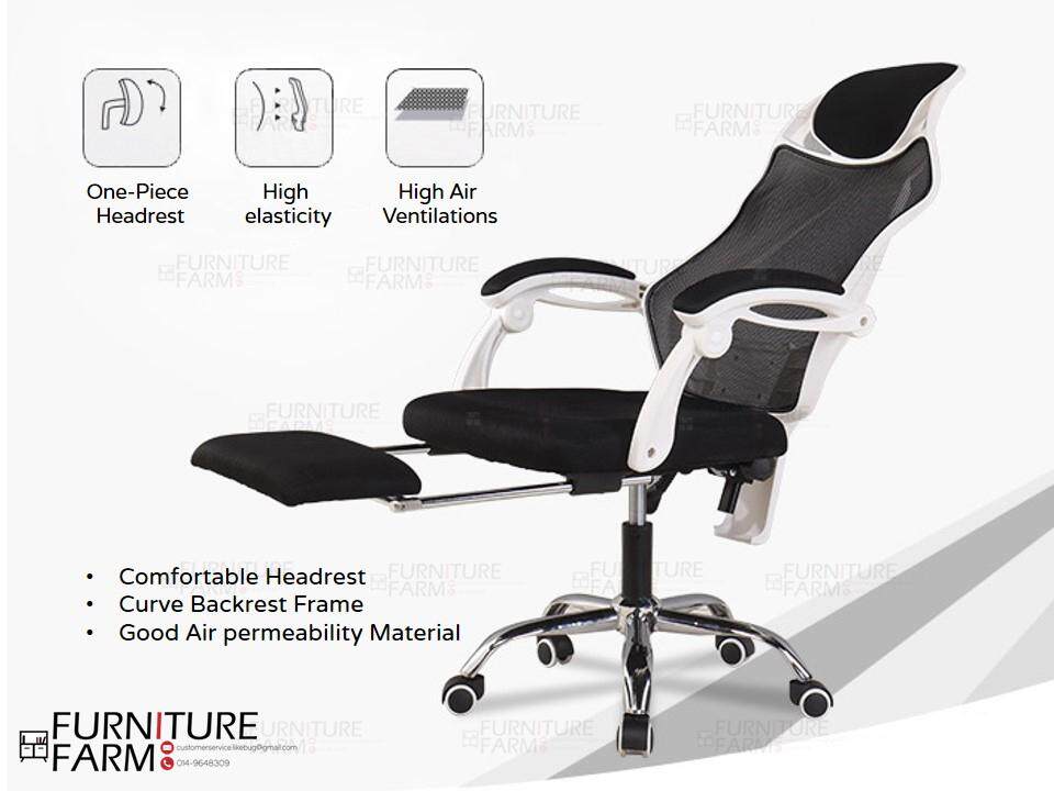 F Patriarca White Frame Breathable Mesh High Back Office Chair Specifications Of F Patriarca White Frame Breathable Mesh High Back Office Chair With Footrest