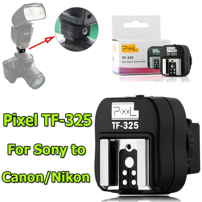 Pixel TF-325 Flash Sepatu Panas dengan PC Adaptor Port Flashgun untuk Sony Alpha A900 A850 A750 A700 A550 A500 A380 A350 A330 A300 konversi Ke Canon Nikon