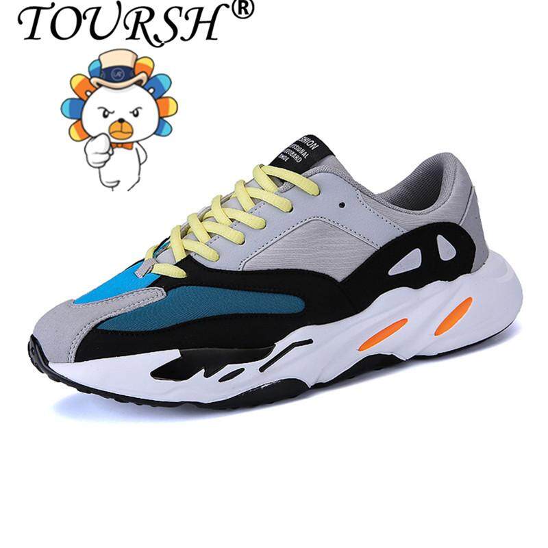 TOURSH Men Casual Shoes Lace-up Style Waterproof Suede Fashion Man Shoes Sneakers Runing Shoes