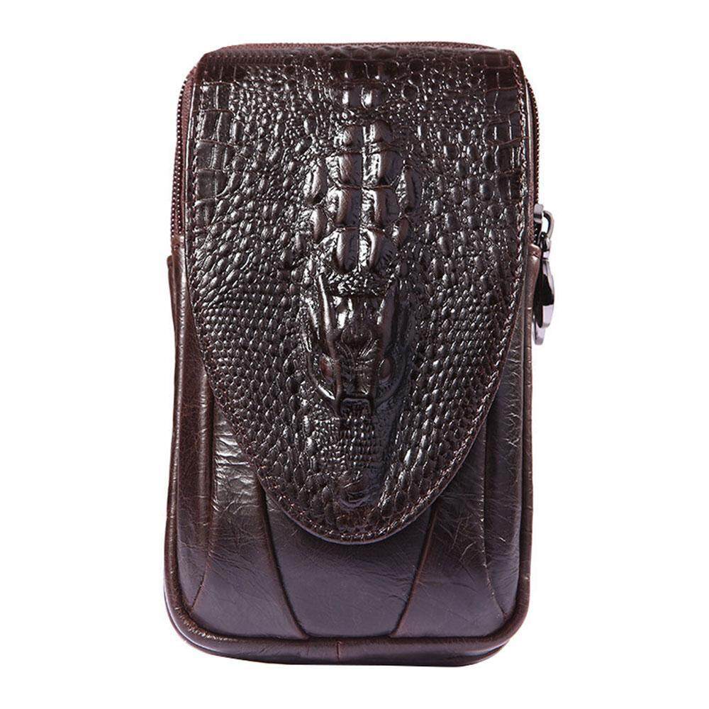 Yjjzb Sabuk Klip Sarung, vertikal Premium Lembut Asli Kulit Telepon Mahal Ketimbang 2 Seri Lainnya Kantung Penahan Tas Tas Pinggang Kapasitas Besar (Medium, Kopi) -Internasional