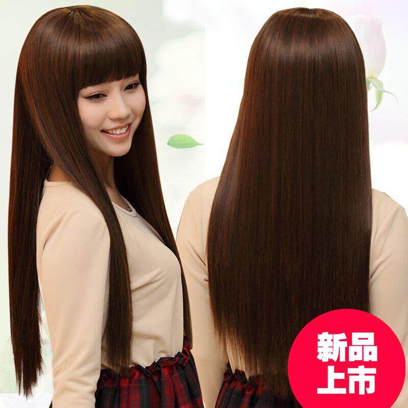 Long Straight Short Fringe Full Hair Wig Ready Stock Quality Wigs