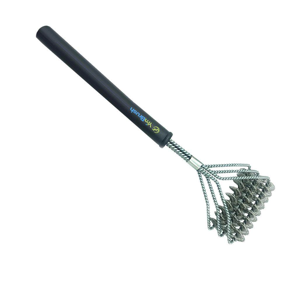 BolehDeals 18 Stainless Steel Woven Wire Roast Clean Brush 3 in 1 Cleaning Brush Cleaner For Outdoor Cooking Barbecue BBQ Oven Grill - intl
