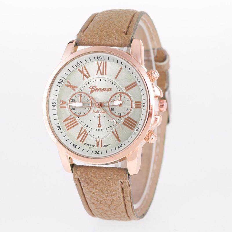 Nơi bán YBC Fashion Women Roman Numerals Quartz Leather Wrist Watch Grey - intl